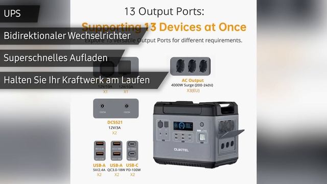 Tragbare Powerstation OUKITEL P2001E | TEST | Deutsch