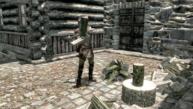 TESV. Skyrim. Липкие поленья
