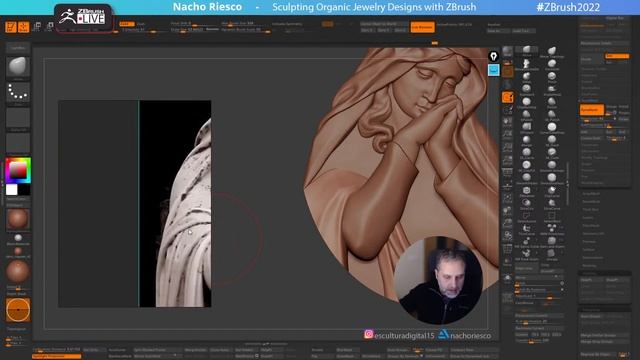 Sculpting Organic Jewelry Designs With ZBrush 2022: Tombstone Relief - Nacho Riesco Gostanza