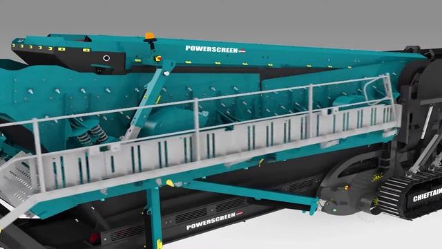 Перевод трехдековой установки Powerscreen Chieftain 2200 в транспортное положение смотреть онлайн