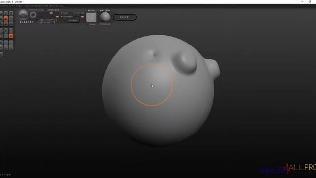 Sculptris N 005 - Инструменты, меняющие форму. смотреть онлайн