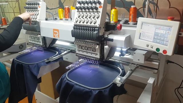 RICOMA MT-1202. Двухголовочная вышивальная машина. смотреть онлайн