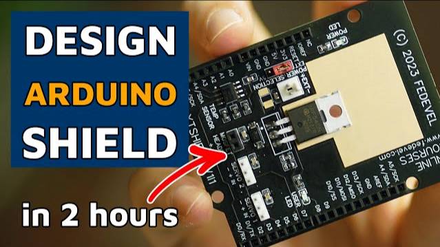How to Make Custom Arduino Shield in 2 Hours | Full Tutorial | Driving Motors, I2C Sensor, LED смотреть онлайн
