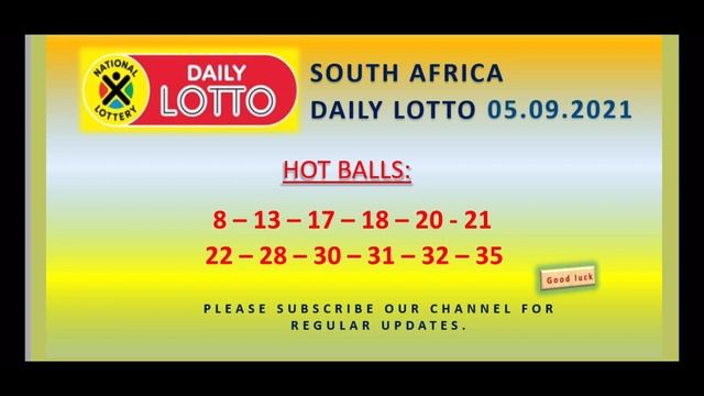 05.09.2021 | SOUTH AFRICA Daily Lotto Predictions for today | BOOM 💥 | смотреть онлайн