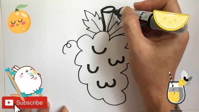 How To Draw Grapes for Children | рисуем виноград для детей | Bolalar uchun uzum rasm chizish смотреть онлайн
