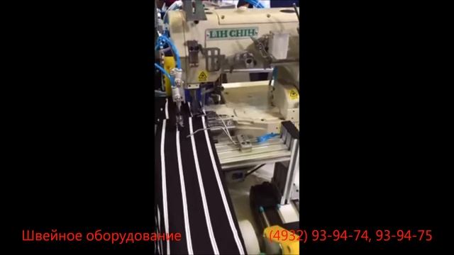 Автомат для пришивания резинки в пояс, 2 й этап после оверлока смотреть онлайн