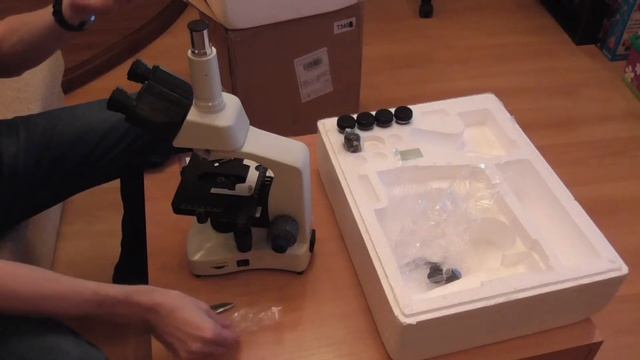 микроскоп AmScope T340B распаковка смотреть онлайн