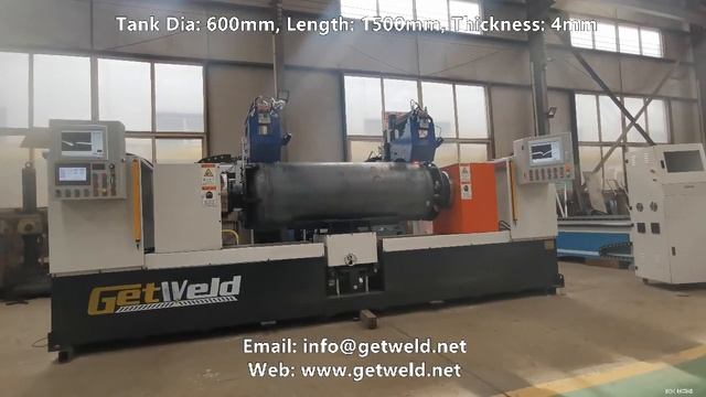 Trial Running of Dual Head Air Compressor Tank Welding Machine смотреть онлайн