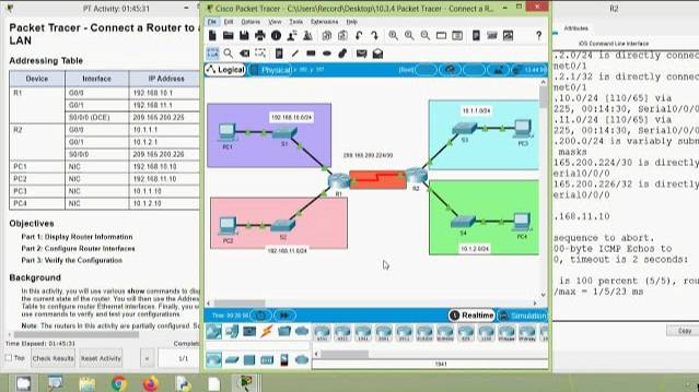 10.3.4 Packet Tracer - Connect a Router to a LAN смотреть онлайн