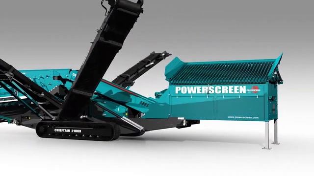 Powerscreen Chieftain 2100X - перевод в рабочее положение