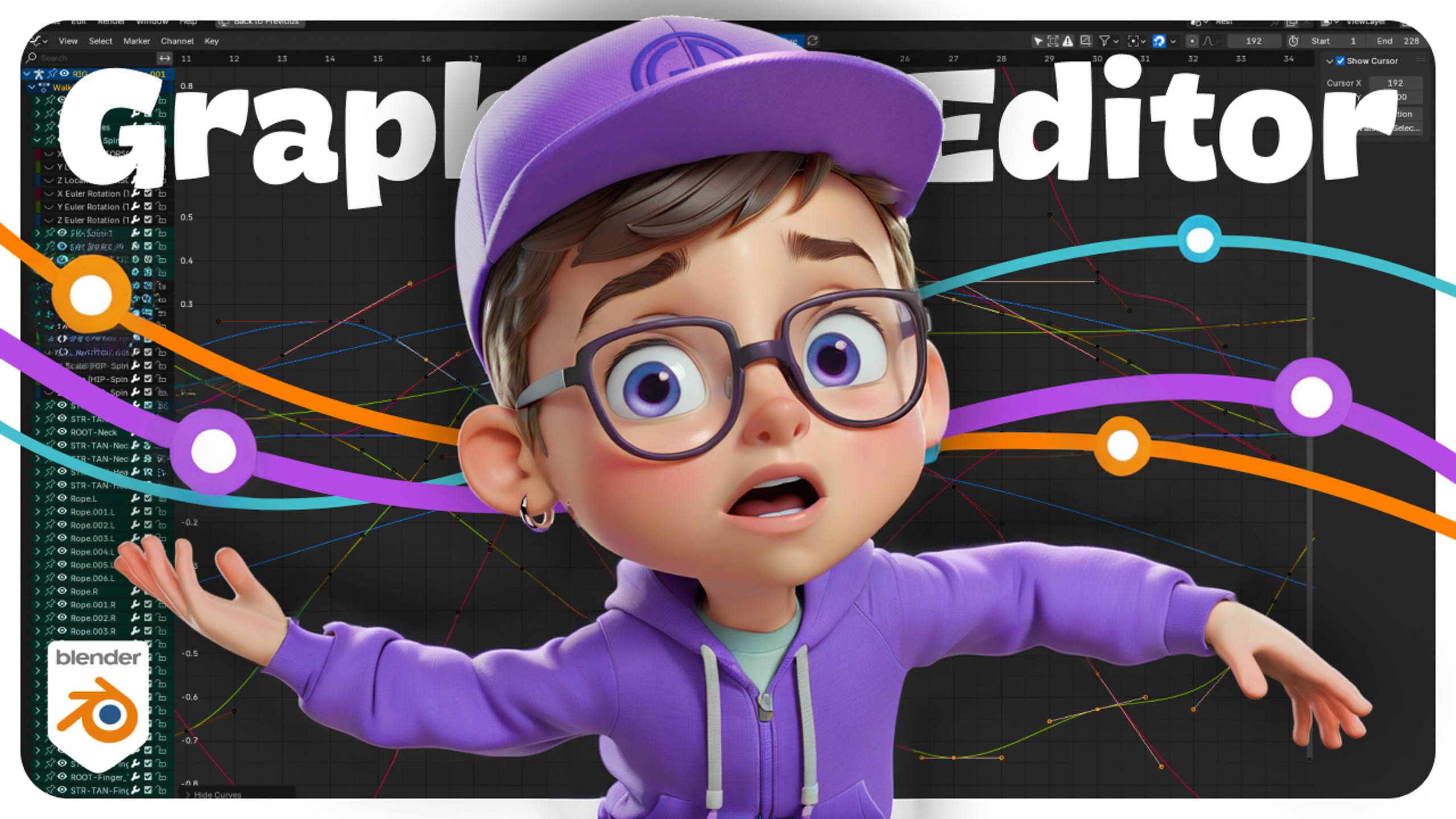 Почему у тебя кривая анимация? Разбираемся в Graph Editor в Blender смотреть онлайн