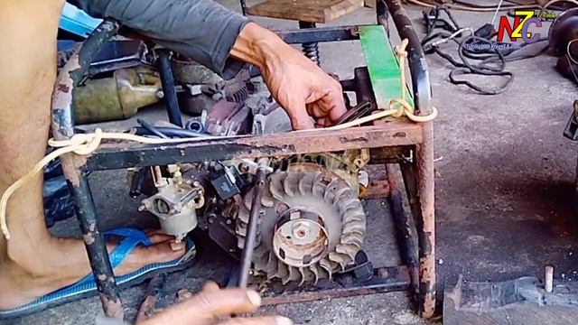 cara perbaiki mesin genset mati hilang pengapian || ganti coil cdi смотреть онлайн
