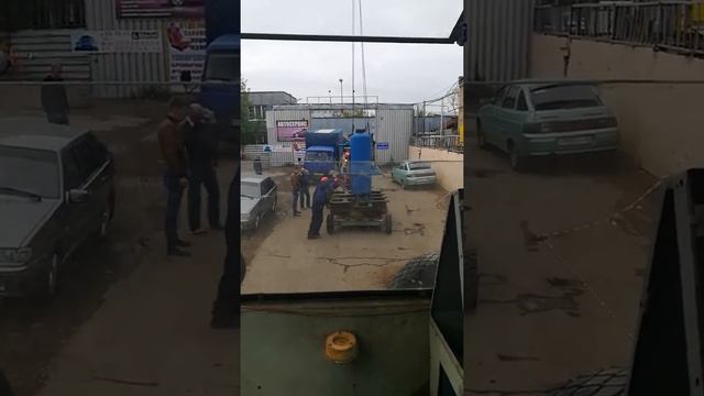 Работа на кране Ивановец КС 5576 Б на базе шасси МаЗ