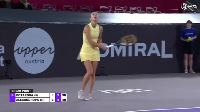 Anastasia Potapova Vs. Ekaterina Alexandrova | 2024 Linz Quarterfinal | WTA Match Highlights
