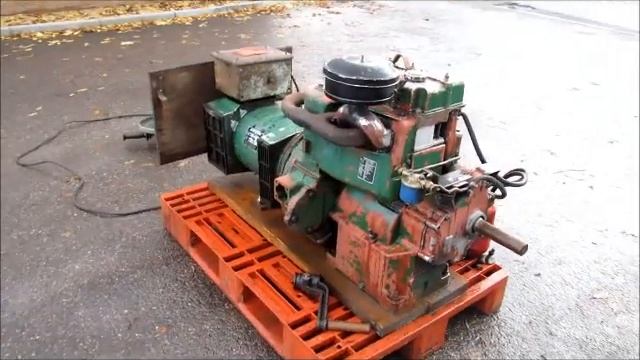 LISTER GENERATOR 7KVA BRUSH ALTERNATOR COLD START WORKING DEMO смотреть онлайн