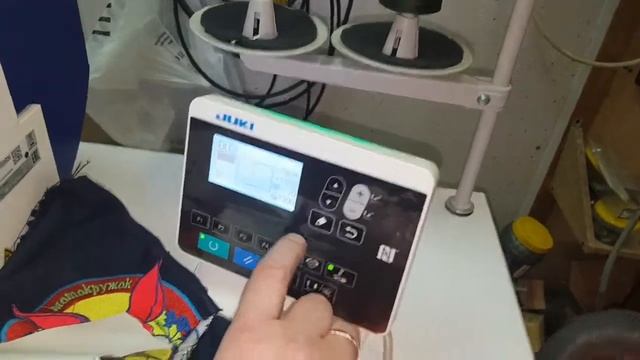 Закрепочный полуавтомат JUKI KL1900BN. Материал для химзащиты. смотреть онлайн