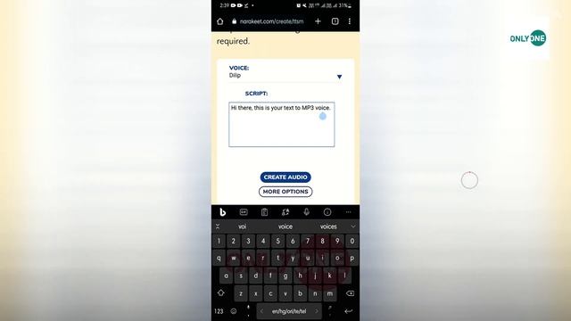 HOW TO CONVERT TEXT TO SPEECH || CONVERT TEXT TO AUDIO || ONLY ONE TELUGU смотреть онлайн