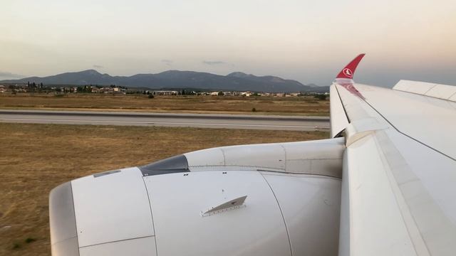 Turkish Airlines A350-900 Landing At Izmir Adnan Menderes AirPort