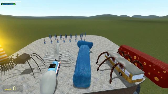 BUS EATER, HOUSE HEAD, LIGHT HOUSE, TRAIN EATER, CURSED THOMAS, HUGGY EATER in Garry's Mod! смотреть онлайн