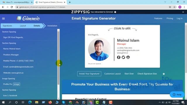 Email signature Bangla tutorial । How to create clickable email signature Bangla tutorial смотреть онлайн