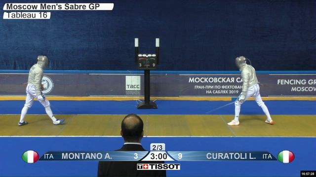2019 162 T16 03 M S Individual Moscow RUS GP YELLOW CURATOLI ITA vs MONTANO ITA смотреть онлайн
