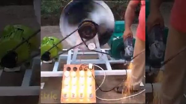 12kw Free Energy Generator 230v With Alternator & 3 HP Electric Motor Free Electricity Generator