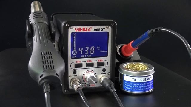 YIHUA 995D+ Soldering Station Hot Air Gun part inroduce and operate смотреть онлайн