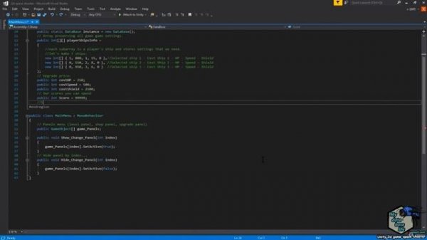 9. Создание интерфейса игры и взаимодействие часть 1 (8. DataBase)