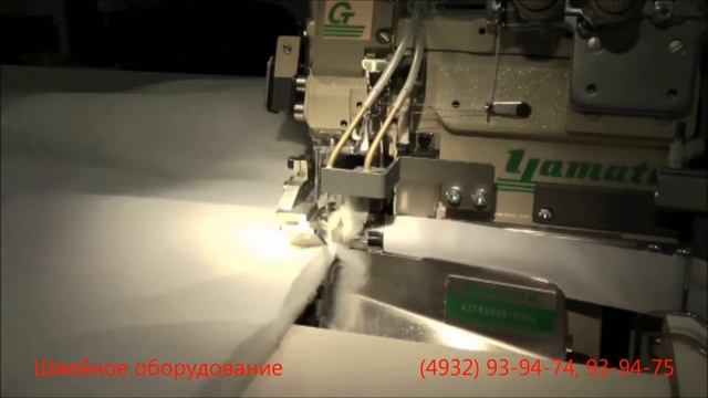 Промышленный 2х игольный 4х ниточный оверлок Yamato для окантовки одеял смотреть онлайн