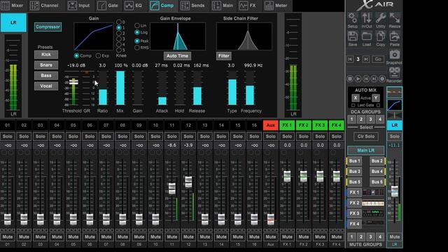 Master Compressor Behringer XR12 XR16 XR18