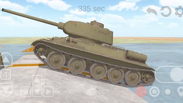 Т-34-85 VS Panther | tank physics mobile | Simulation of the tank смотреть онлайн
