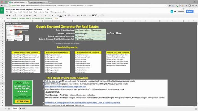 The Free Real Estate Tool! A Google Keyword Generator... смотреть онлайн