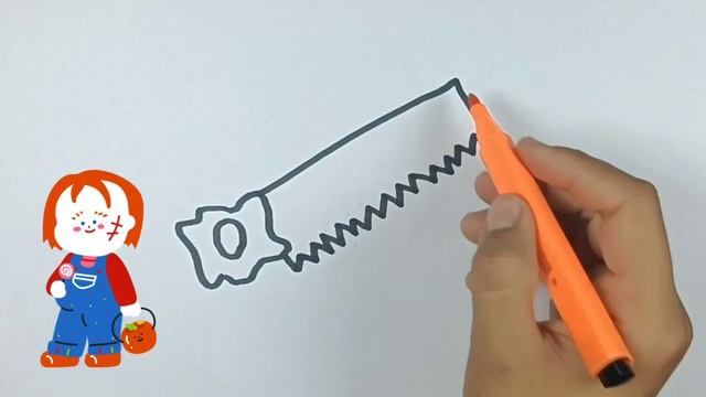 Drawing Saw for children/Рисование Пила для детей/Bolalar uchun Arra rasmini chizish смотреть онлайн