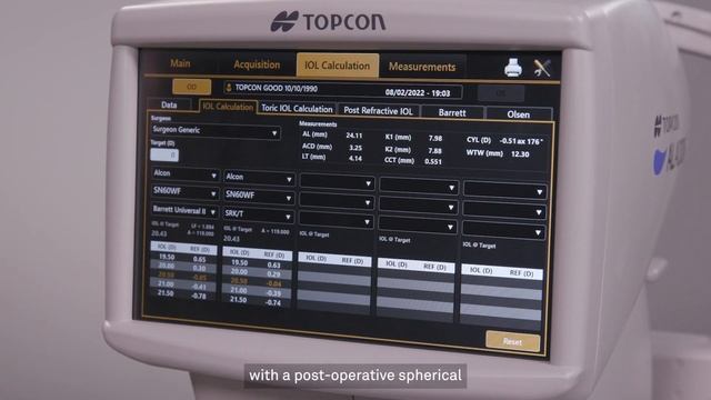 How to Perform IOL Calculations on my Topcon Aladdin смотреть онлайн