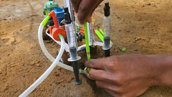 Diy tractor mini borewell drilling machine | Water pump | Science project