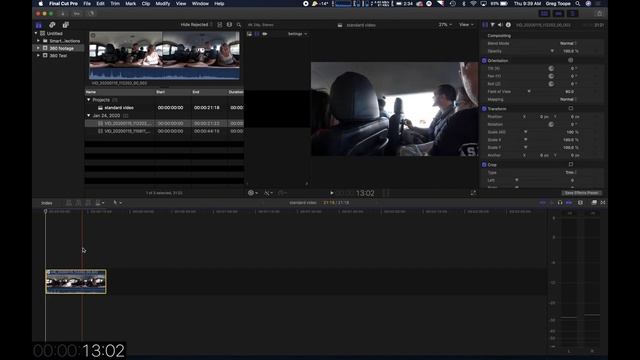 How To Edit 360 Footage In FCPX | YouTube 360 Video Tutorial