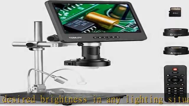 TOMLOV DM602 Pro 10.1" HDMI Digital Microscope 2000x, Pro Boom Arm Stand, LCD Soldering Microscope смотреть онлайн