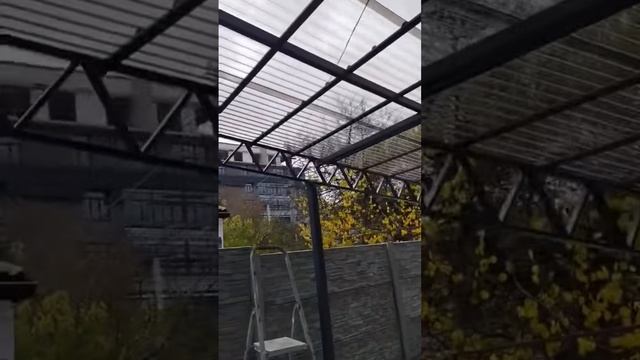 Автонавес из профилированного поликарбоната Антиград! смотреть онлайн