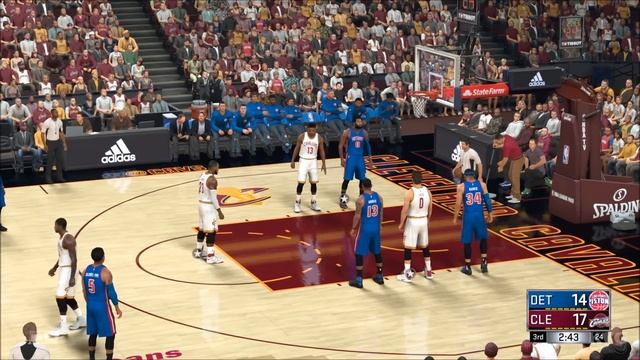 NBA 2K17 - Detroit Pistons vs Cleveland Cavaliers | Gameplay (PC HD) [1080p60FPS] смотреть онлайн
