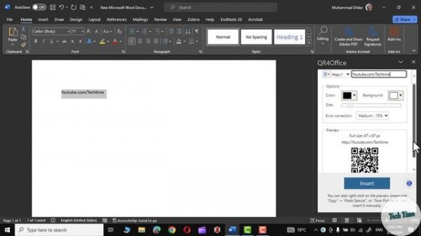 How to create QR code in ms Word #qrcode|How to make QR code in excel|qr code in PowerPoint