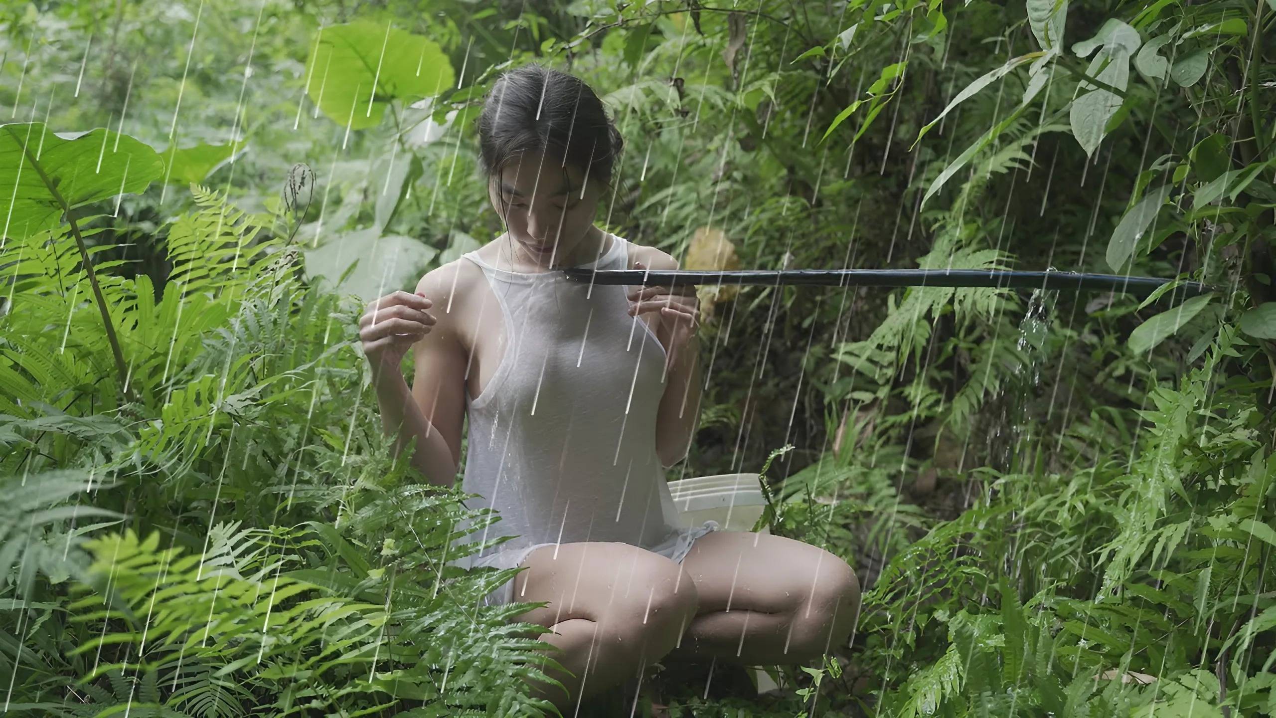 Красивая ДЕВУШКА ночует 33 дня В ЛЕСУ | ОДИНОЧНЫЙ КЕМПИНГ В ТРОПИЧЕСКОМ ЛЕСУ | АСМР звуки природы смотреть онлайн