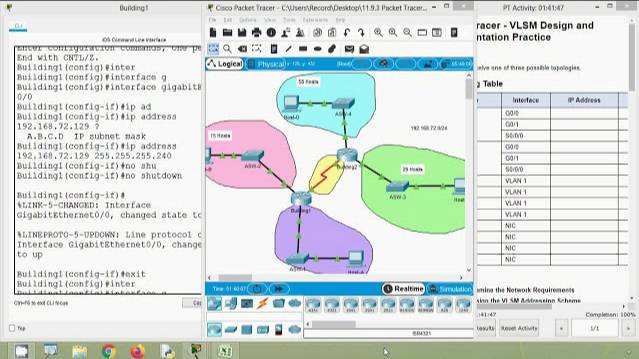11.9.3 Packet Tracer - VLSM Design and Implementation Practice смотреть онлайн