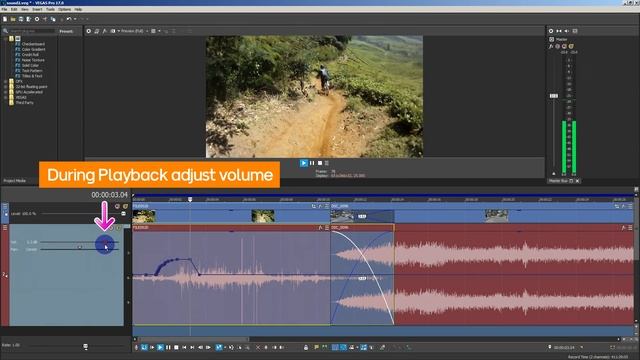 Auto adjust volume audio Magix Vegas Pro with FX Compressor audio смотреть онлайн