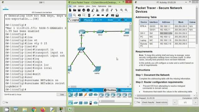 16.5.1 Packet Tracer - Secure Network Devices смотреть онлайн
