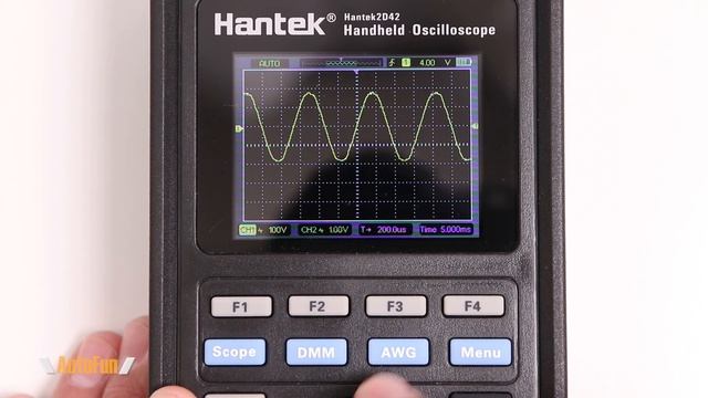Hantek 2D42 Oscilloscope Waveform Generator Review смотреть онлайн