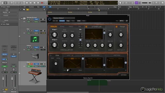 Region автоматизация в Logic Pro [Logic Pro Help]