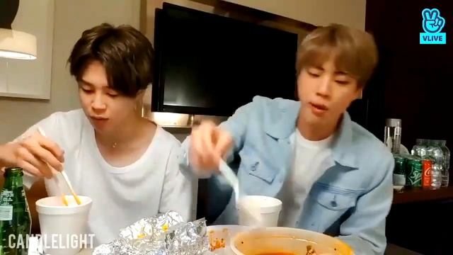 BTS JIN & JIMIN VLIVE FULL 19. 5. 2019 Eat Jin VLIVE