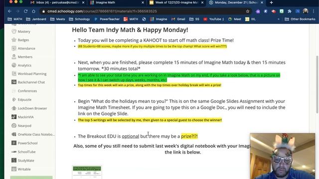 Monday Math 12/21/20 смотреть онлайн