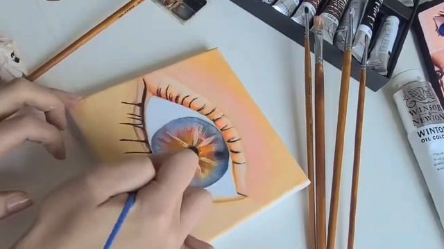 Draw with me / oil painting/ make up eyes/sunday morning смотреть онлайн