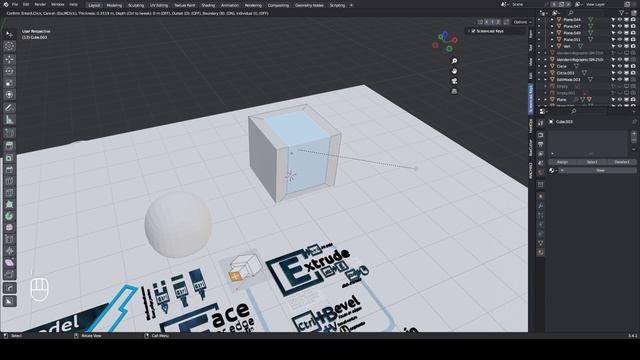Урок 6. Редактирование объектов, основы моделирования. Hotkeys для Edit Mode Blender.